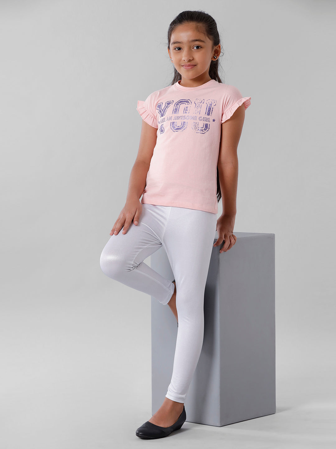 Buy Kids Girls Top Love T Shirt & Splash Print Fashion Legging Set Age 5-13  Years Online at desertcartINDIA